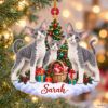 Picture of Personalized Devon Rex Cat Ornament, Custom Cat Name Christmas Ornament, Curly Hair Cat Gift, Cat Lover Keepsake, 2D Flat Christmas Decor