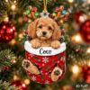 Picture of Personalized Cavapoo Ornament, Custom Dog Name Christmas Ornament, Cavapoo Puppy Gift, Dog Lover Keepsake, 2D Flat Christmas Gift Decor 2026