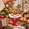 Picture of Personalized Cavapoo Ornament, Custom Dog Name Christmas Ornament, Cavapoo Puppy Gift, Dog Lover Keepsake, 2D Flat Christmas Gift Decor 2026