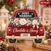 Picture of Personalized Just Married Ornament, Custom Couple Names Wedding Ornament, Newlywed Christmas Gift, Christmas Wedding Car Keepsake Gift 2026