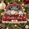 Picture of Personalized Just Married Ornament, Custom Couple Names Wedding Ornament, Newlywed Christmas Gift, Christmas Wedding Car Keepsake Gift 2026