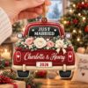 Picture of Personalized Just Married Ornament, Custom Couple Names Wedding Ornament, Newlywed Christmas Gift, Christmas Wedding Car Keepsake Gift 2026