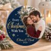Picture of Personalized Couple Photo Christmas Ornament, Every Christmas With You, Custom Picture Names 2026, Romantic Couples Christmas Keepsake Gift