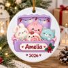 Picture of Personalized Kids Squishy Christmas Ornament 2026, Custom Kawaii Toy Box Ornament, Cute Girl Christmas Gift, Daughter Granddaughter Keepsake