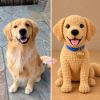 Picture of Custom Your Pet Crochet Doll From Photo, Personalized Dog Plush With Name, Look Alike Golden Retriever Replica, Pet Memorial Keepsake Gift