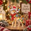 Picture of Personalized Coyote Christmas Ornament, Custom Name Coyote Ornament, Wildlife Lover Gift, Woodland Animal Holiday Keepsake, 2D Flat Ornament