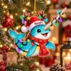 Picture of Personalized Narwhal Christmas Ornament, Custom Name Narwhal Gift, Ocean Animal Ornament, Kids Christmas Keepsake, 2D Flat Christmas Decor