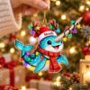 Picture of Personalized Narwhal Christmas Ornament, Custom Name Narwhal Gift, Ocean Animal Ornament, Kids Christmas Keepsake, 2D Flat Christmas Decor