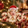Picture of Personalized Baby First Christmas Ornament 2026, Custom Photo Baby Ornament, Newborn Keepsake, Baby Girl Gift, 2D Flat Christmas Decor