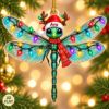 Picture of Personalized Dragonfly Christmas Ornament, Custom Name Dragonfly Gift, Nature Lover Ornament, Garden Lover Holiday Keepsake 2D Flat Ornament