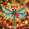 Picture of Personalized Dragonfly Christmas Ornament, Custom Name Dragonfly Gift, Nature Lover Ornament, Garden Lover Holiday Keepsake 2D Flat Ornament
