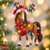 Picture of Personalized Horse Christmas Ornament, Custom Name Horse Lover Gift, Equestrian Christmas Decor, Cowgirl Rider Keepsake, 2D Flat Ornament