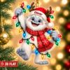 Picture of Personalized Yeti Christmas Ornament, Custom Name Abominable Snowman Ornament, Cute Winter Monster Gift, 2D Flat Christmas Holiday Keepsake