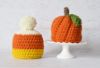 Picture of CROCHET PATTERN - Pumpkin and Candy Corn Hat - Instant Download crochet beanie baby hat pattern