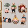 Picture of Personalized Funny Daddy Face Squishy Belly Fridge Magnet, Father's Day Gift For Husband, Custom Dad Photo Squeeze Magnet, Kitchen Decor