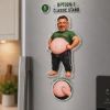 Picture of Personalized Funny Daddy Face Squishy Belly Fridge Magnet, Father's Day Gift For Husband, Custom Dad Photo Squeeze Magnet, Kitchen Decor