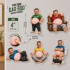 Picture of Personalized Funny Daddy Face Squishy Belly Fridge Magnet, Father's Day Gift For Husband, Custom Dad Photo Squeeze Magnet, Kitchen Decor
