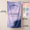 Picture of Personalized Zodiac Beach Towel, Custom Name Astrology Pool Towel, Celestial Moon Phase Summer Towel, Boho Horoscope Beach Towel Gift