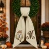 Picture of Personalized House Wreath Bow, Embroidered Housewarming Door Bow, Custom Front Door Wreath Sash, Realtor Closing Gift, Farmhouse Home Decor