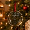 Picture of Personalized Love Story Ornament, Couple Timeline Crystal Ornament, Anniversary Keepsake Gift, Wedding Christmas Ornament, Custom Gift