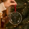 Picture of Personalized Love Story Ornament, Couple Timeline Crystal Ornament, Anniversary Keepsake Gift, Wedding Christmas Ornament, Custom Gift