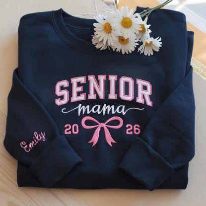 Picture of Embroidered Personalized Senior Mama Sweatshirt, Senior Mom Sweatshirt, Senior Mom Gift, Senior Night, Senior Mom Hoodie, Senior 2026 Shirt