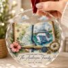 Picture of Personalized Cruise Map Ornament, Custom Family Cruise Christmas Ornament, Ship Name Keepsake, Caribbean Vacation Gift, Travel Book Decor