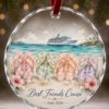 Picture of Personalized Best Friends Cruise Ornament, Custom Girls Trip Christmas Ornament, Cruise Vacation Keepsake, Friend Group Gift, Beach Decor