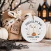 Picture of Personalized Forever My Boo Ceramic Ornament 2026, Ghost Couple Halloween Ornament, Custom Names, Spooky Couple Gift, Halloween Keepsake