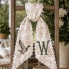 Picture of Personalized Duck Wreath Sash Bow, Mallard Duck Front Door Bow, Custom Monogram Wreath Sash, Rustic Farmhouse Hunting Door Decor Gift