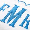 Picture of Personalized Embroidered Monogram Pillow, Custom Initial Scalloped Cushion, Nursery Decor, Dorm Room Pillow, Baby Shower Gift