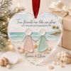 Picture of Personalized Best Friend Ornament, True Friends Are Like Sea Glass Ornament, Beach Friendship Christmas Gift, Custom Acrylic Ornament
