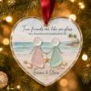 Picture of Personalized Best Friend Ornament, True Friends Are Like Sea Glass Ornament, Beach Friendship Christmas Gift, Custom Acrylic Ornament