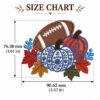 Picture of Football Pumpkin Embroidery Design, Fall Football Machine Embroidery File, Floral Pumpkin Autumn Design, Thanksgiving Digital File Pes Dst