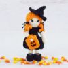 Picture of CROCHET PATTERN - Candy the Halloween Witch - amigurumi crochet doll softie handmade pdf pattern candy corn halloween toy trick-or-treating