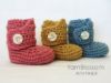 Picture of PDF PATTERN - Baby Button Boots - crochet booties, crochet boots, newborn baby shoes, shoe pattern, crochet tutorial