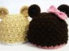 Picture of CROCHET PATTERN - Teddy Bear Hat - (4 sizes included) PDF pattern bear beanie photo prop newborn baby hat photography prop animal hat