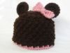Picture of CROCHET PATTERN - Teddy Bear Hat - (4 sizes included) PDF pattern bear beanie photo prop newborn baby hat photography prop animal hat