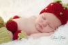 Picture of CROCHET PATTERN - Strawberry Shortcake Beanie & Leg Warmers - (4 sizes included) PDF baby girl photo prop photography prop outfit