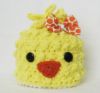 Picture of CROCHET PATTERN - Spring Chick Beanie with BONUS Hairbow Tutorial - (6 sizes included) Digital Download newborn baby hat photo prop