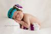 Picture of CROCHET PATTERN - Blueberry Muffin Beanie / Headband & Leg Warmers - crochet hat pattern baby photo prop flower headband PDF pattern