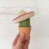 Picture of Amigurumi PATTERN - Carl the Cactus - crochet cactus, sombrero hat, printable gift tags