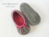 Picture of Crochet Slippers PATTERN - The Kayla Slipper - PDF pattern house shoes toddler shoe sizes 5-10 double sole