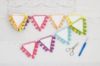 Picture of CROCHET PATTERN - Crochet Bunting - instructions to make a rainbow crochet bunting with pom-pom trim, handmade decor, crochet decorations