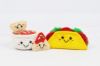 Picture of CROCHET PATTERN - Mexican Fiesta - PDF pattern includes 6 different Mexican food patterns: Avocado, Crunchy & Soft Taco, Lime, Nachos, Salsa