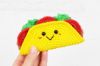 Picture of CROCHET PATTERN - Mexican Fiesta - PDF pattern includes 6 different Mexican food patterns: Avocado, Crunchy & Soft Taco, Lime, Nachos, Salsa