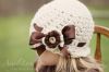 Picture of Hat Crochet PATTERN - Cluster Stitch Hat - 5 sizes included, PDF instant download winter hat girl beanie toddler crochet flower