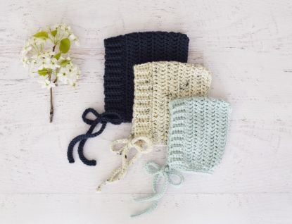 Picture of CROCHET PATTERN - Pixie Bonnet - PDF, Instant Download, baby bonnet, crochet bonnet, baby gift, toddler hat, newborn bonnet, photo prop