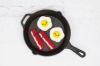 Picture of CROCHET PATTERN - Kawaii Bacon and Eggs - PDF pattern of amigurumi crochet food fried egg bacon strip