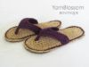 Picture of CROCHET PATTERN Indoor / Outdoor Violet Flip Flops (4 women's sizes) PDF Instant Download flip flops for women house slippers summer sandals